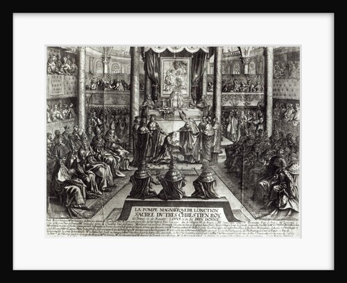 Anointing of Louis XIV at Reims on 7th June 1654 by Francois Roger de Gaignieres
