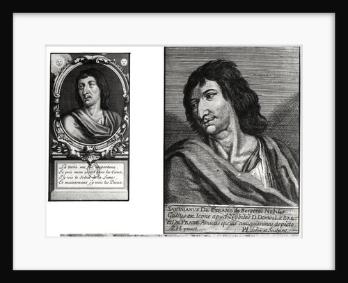 Two portraits of Savinien Cyrano de Bergerac, on the right after Zacharie Heince by French School