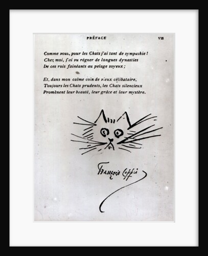 Cat's head by Francois Coppee