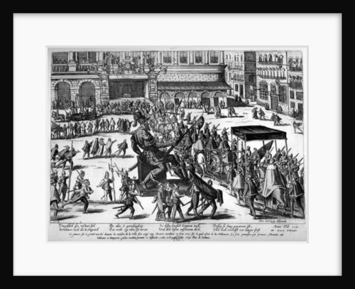 Entry of Hercule Francois of France, duke of Alencon in Antwerp, 19th February 1582 by Franz Hogenberg