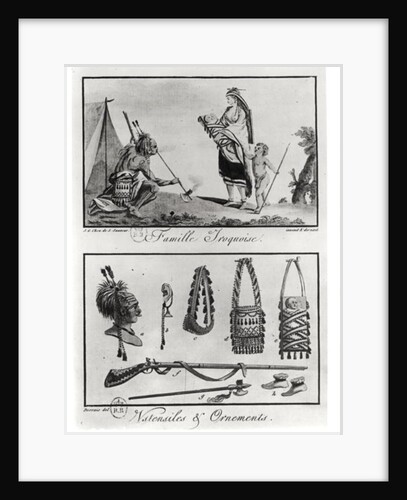 Iroquois family, arms and ornaments by Jacques Grasset de Saint-Sauveur