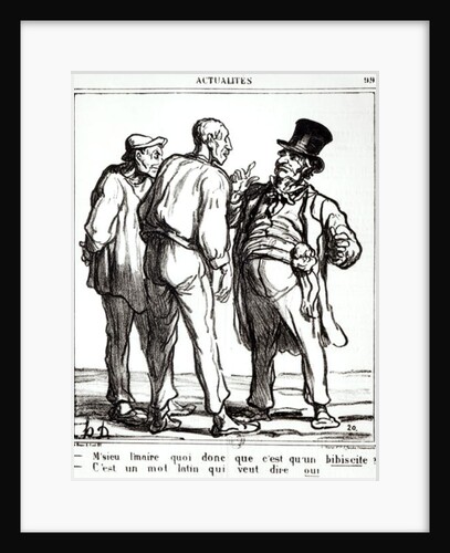 Cartoon about the plebiscite of 8th May 1870 by Honore Daumier