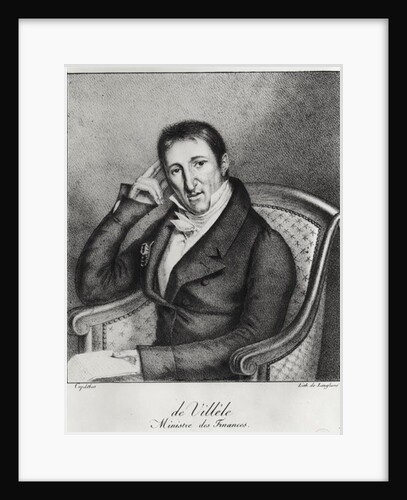 Portrait of Jean Baptiste Count of Villele by Langlume Langlume