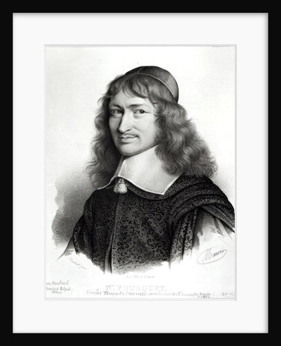 Portrait of Nicolas Fouquet engraved by Maurin by Robert Nanteuil