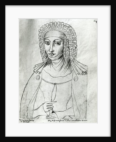 Ms.266 fol.53 Marguerite de France by Jacques Le Boucq