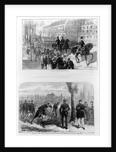 Entry of the German troops into Paris, 2nd March 1871 by English School