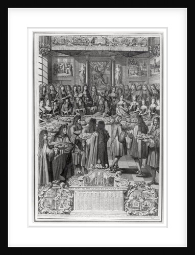 Dinner of Louis XIV at the Hotel de ville, 30th January 1687 by French School