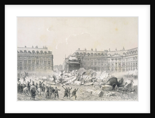 The Fall of the Vendome Column during the Commune by Louis Remy Sabatier