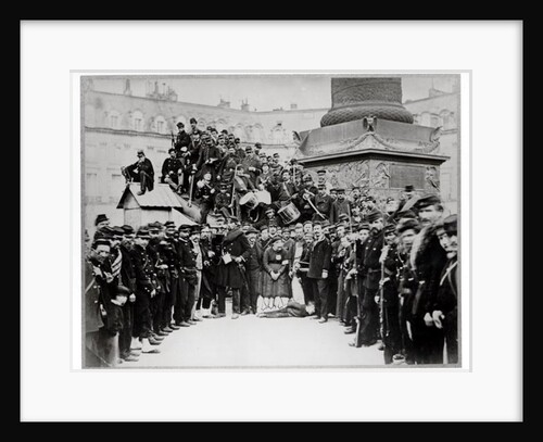 Federes before the Vendome Column during the Commune, 1871 by Bruno Braquehais