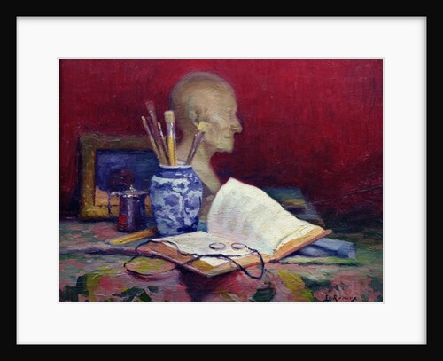 Still Life with Head of Voltaire by Jules Ernest Renoux