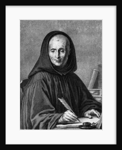 Portrait of Jean Mabillon engraved by Alexis Loir by Claude-Guy Halle