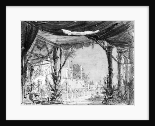 Stage set for 'Les Troyens' by Hector Berlioz 1863 by Philippe Marie Chaperon