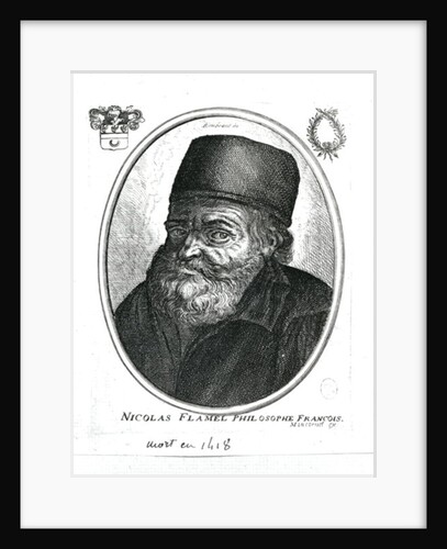Nicolas Flamel engraved by Balthazar Moncornet by Rembrandt Harmensz. van Rijn