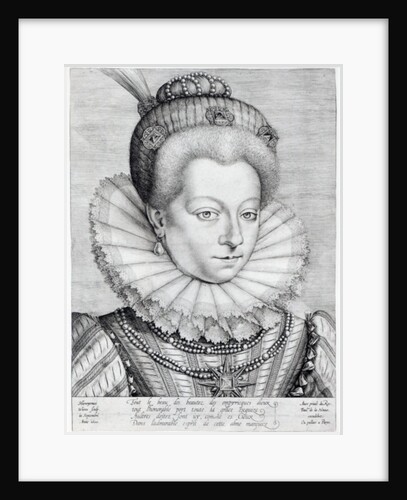 Portrait of Catherine Henriette de Balzac d'Entragues, marquise de Verneuil, 1600 by Hieronymus or Jerome Wierix