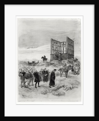 The Superintendant Jacques de Semblancay sentenced to death, going up to the Montfaucon Gibbet, 1909 by Albert Robida