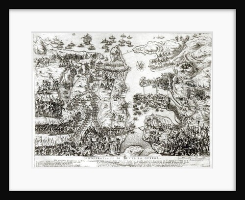 Map of the Siege of Malta in 1565 by Italian School