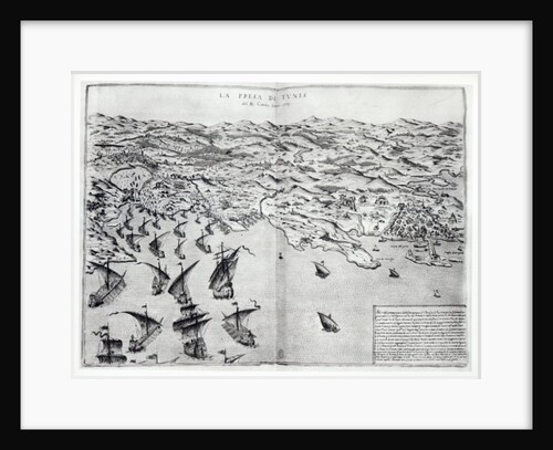 Map of the Taking of Tunis by the Spanish in 1573 by Italian School