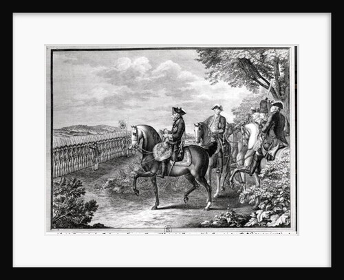 King Frederick II of Prussia reviewing the troops in 1778 by Daniel Nikolaus Chodowiecki