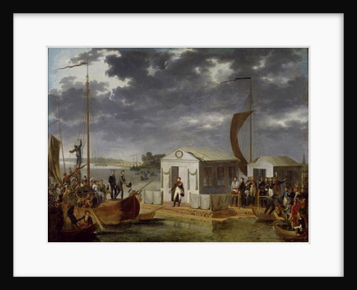 Meeting between Napoleon Bonaparte and Alexander I of Russia at Niemen, 25th June 1807, 1808 by Adolphe Roehn