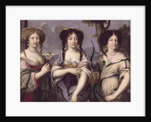 Portrait of three of the nieces of Cardinal Mazarin portrayed as goddesses, Venus, Juno and Diana by French School