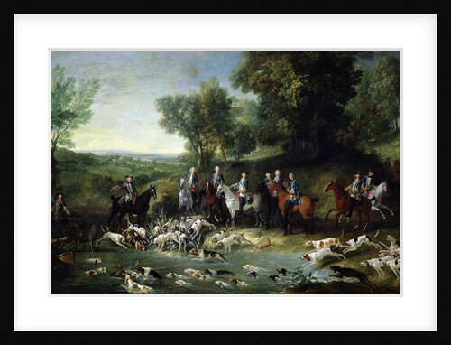 Louis XV Stag Hunting in the Forest at Saint-Germain, 1730 by Jean-Baptiste Oudry