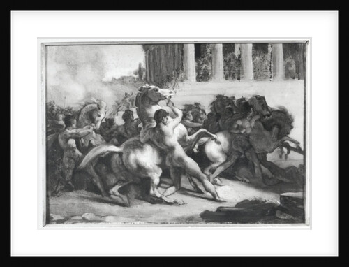 Study for the Race of the Barbarian Horses by Theodore Gericault