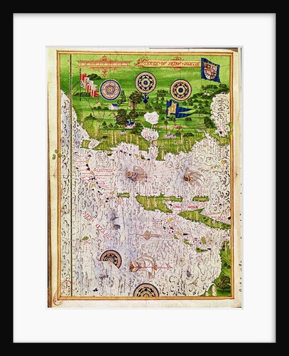 Fol.47v Map of Peru by Guillaume Le Testu