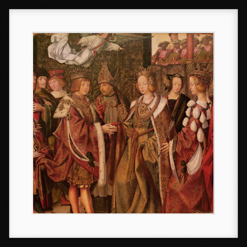 St. Ursula and Prince Etherius Making a Solemn Vow to each Other, panel from the St. Auta Altarpiece, c.1520 by Master of the St. Auta Altarpiece