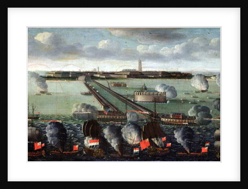 The Bombardment of Dunkirk, 11th August 1695, 1717-18 by Philippe Jonaert