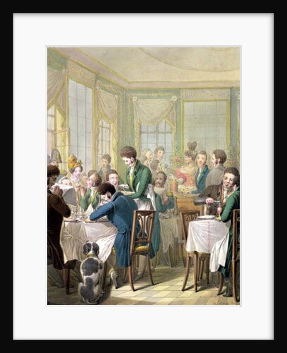 The Restaurant in the Palais Royal, 1831 by Georg Emanuel Opitz