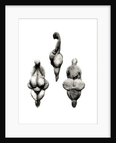 Three views of a 'Venus' statuette by Prehistoric Prehistoric