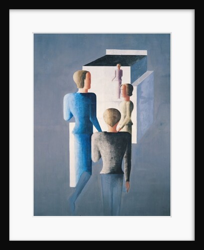 Four Figures and a Cube, 1928 by Oskar Schlemmer