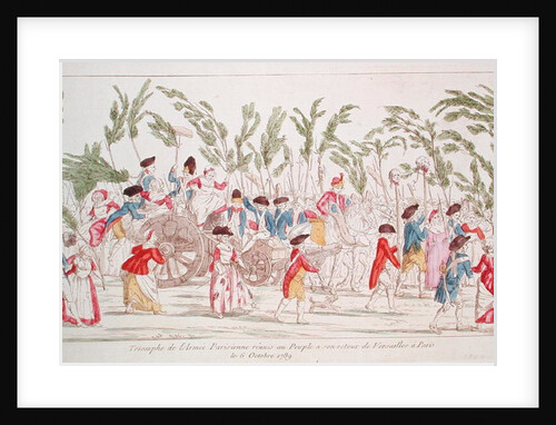 The Triumphant Parisian Army Returning to Paris from Versailles, 6th October 1789 by French School