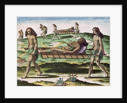 Hermaphrodites Transporting the Injured by Th. after Le Moyne J.(de Morgues) (1533-88) Bry