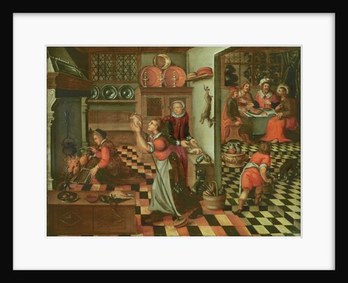 Interior of the Kitchen, the Supper at Emmaus by Flemish School