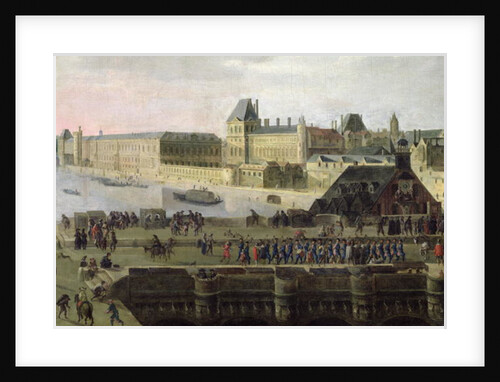 View of the Pont-Neuf and the River Seine looking downstream by Flemish School