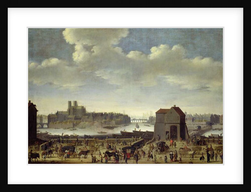 View of the Bridge and Quai de la Tournelle, c.1645 by Theodor Matham