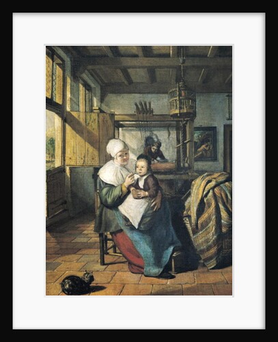 The Weaver's Workshop by Issac (c.1616/18-68) Koedyck