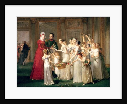 The Arrival of Marie-Louise de Habsbourg-Lorraine in the Gallery of the Chateau de Compiegne, 28th March 1810 by Pauline Auzou