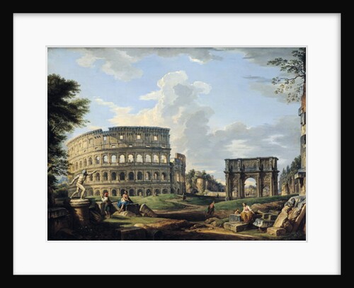 The Colosseum and the Arch of Constantine by Giovanni Paolo Pannini or Panini
