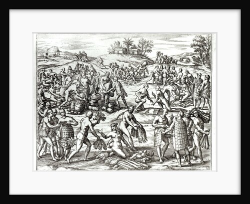 Indian Market at Cartagena, Colombia by Theodor de Bry