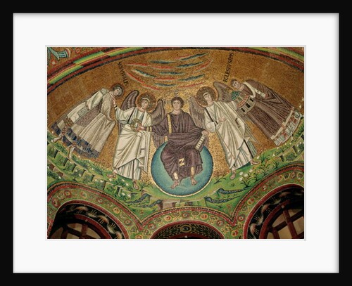 Christ surrounded by two angels, St. Vitalis and Bishop Ecclesius by Byzantine School