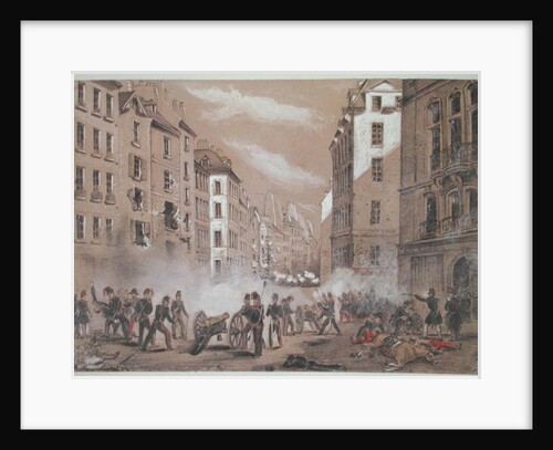 The Army Attacking a Barricade in Rue St. Antoine by French School