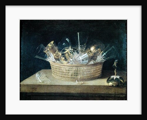 Still Life with a Basket of Glasses, 1644 by Sebastian Stoskopff