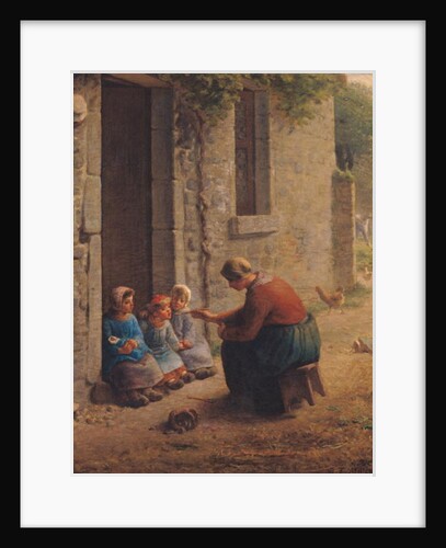 Feeding the Young, 1850 by Jean-Francois Millet