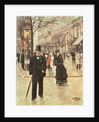 On the Boulevard, c.1880 by Jean Beraud