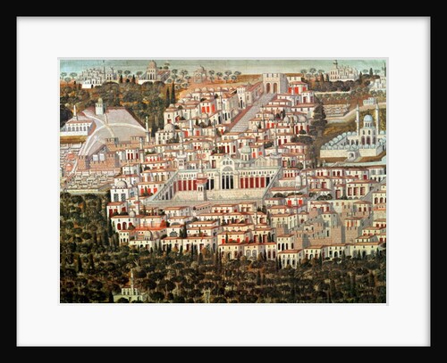 View of the city of Damascus by Syrian School
