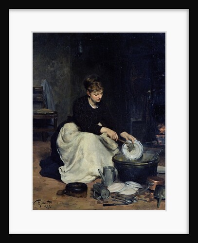 The Kitchen Maid Washing-Up, 19th century by Victor Gabriel Gilbert