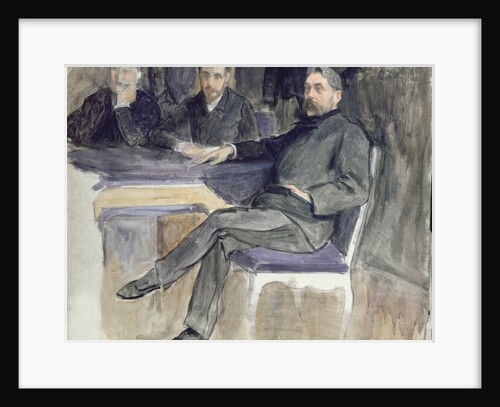 Study for a Portrait of Stephane Mallarme and his Friends from 'La Revue Independante', 1889 by Jacques-Emile Blanche