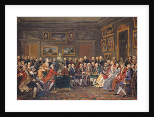 Reading of Voltaire's tragedy 'L'Orphelin de la Chine' in 1755 in the salon of Madame Geoffrin, 1812 by Anicet-Charles Lemonnier
